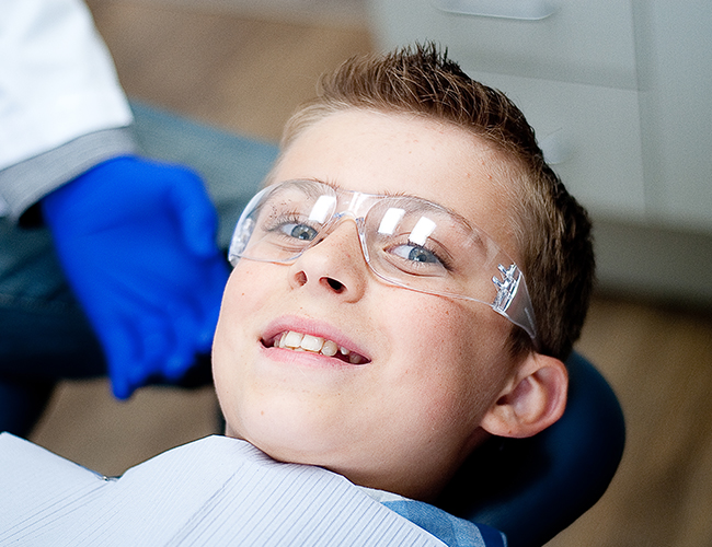 Child in dental chair